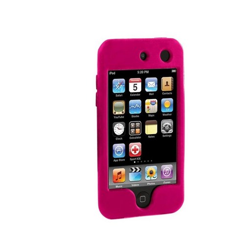 아이팟 터치 4세대용 실리콘 케이스 교체 부품 완벽한 TuneBand 패키지 케이스만, Pink