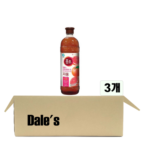데일즈기획 청정원 홍초 자몽, 1.5L, 3개