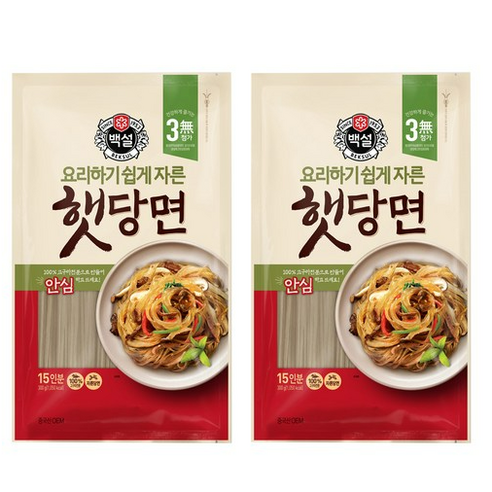 백설 자른햇당면 300g x2개, 12개