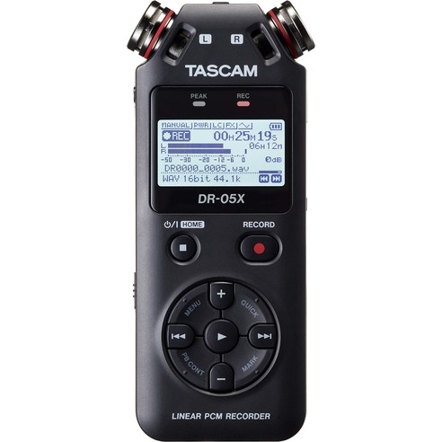 타스캠 TASCAM DR-05X USB PCM USB Youtube ASMR 2496 (태스컴) 오디오 인터페이스 탑재 스테레오 리니어 레코더 핸디 레코더 마이크