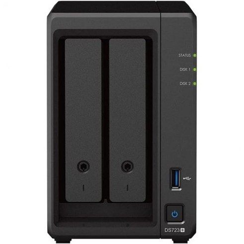 nas2dual Synology DS723 2-Bay Diskstation NAS AMD Ryzen 4 스레드 R1600 듀얼 코어 2GB 램 2xRJ 45 1GbE LAN 포트, 8TB_Seagate IronWolf