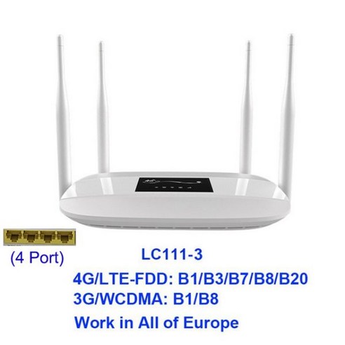 티피링크 Archer GE800 BE19000 트라이밴드 Wi-Fi 7 게이밍 공유기 ldw931 9 와이파이라우터 LTE라우터 YIZLOAO-4GWifi 안테나 자동차 Lte CPE 라우터 300Mbps 모바일 핫스팟 4G 모뎀, 03 LC111-3