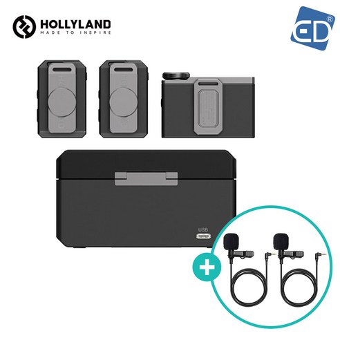 홀리랜드 무선마이크 라크 맥스 듀오 Hollyland Lark Max Duo +라발리에 마이크 2개 /ED