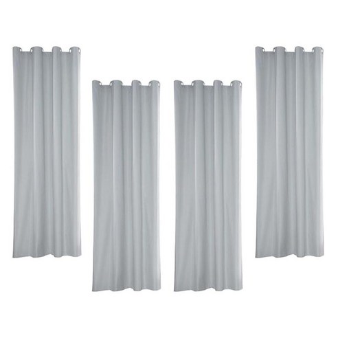안뜰 파빌리온 방수 그로멧 태양 그늘 커튼에 대 한 2/3/4pcs 야외 커튼, 4pcs 54x84inch, 설명