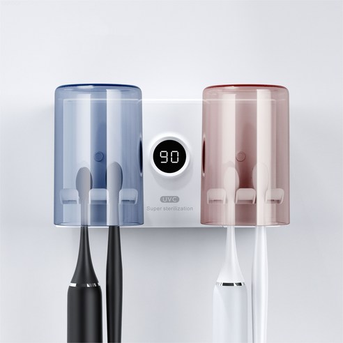 가정용 자외선 칫솔살균기 칫솔 소독기+2개컵, 화이트, y2