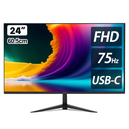 크로스오버 249DCP IPS75 USB-C 아이세이브 일반 DEX 노트북지원 모니터, 60.5cm