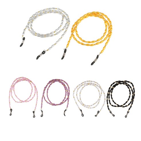 6pcs 구슬 안경 안경 태양 눈 안경 홀더 목걸이 선글라스 체인 끈 목 끈 스트랩 체인