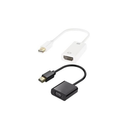 노트북 PC용 2 in 1 HDMI VGA 미니 디스플레이 포트 DP 어댑터 케이블 MacBook Pro 비디오 공기 iMac