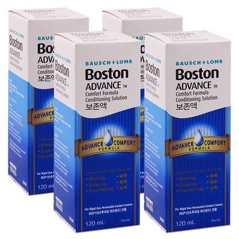 바슈롬 보스톤 어드밴스 렌즈 보존액, 4개, 120ml