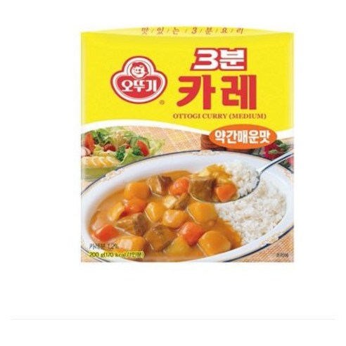 오뚜기 3분 카레 약간매운맛, 200g, 5개 
면/통조림/가공식품