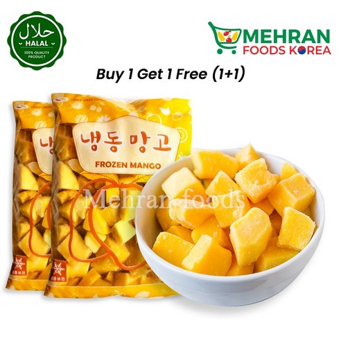 FROZEN Mango Fruit 1kg (1+1) 2kg 망고 과일, 1개 그린망고