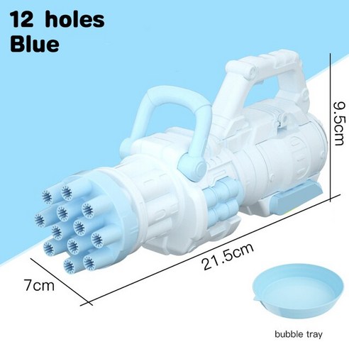 멀티 홀 버블 건 블로우 머신 어린이 장난감 야외 해변 피크닉 재미있는 워터 없음 여름, [01] blue