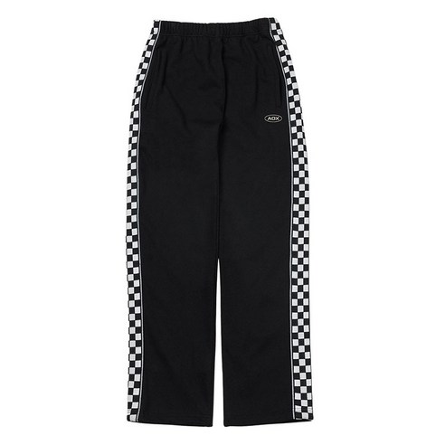 [AOX] 체커보드 스트링 스웻팬츠 블랙 Checkerboard String Sweatpants Black