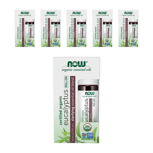 나우푸드 클래리파잉 에센셜 오일 블렌드 롤-온 유칼립투스, 6개, 10ml