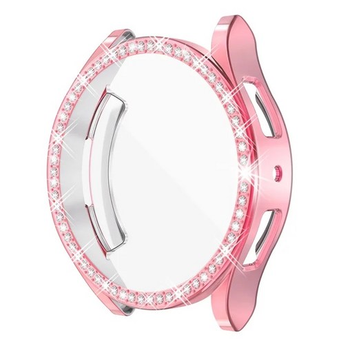 스마트 워치 시계 액세서리 화면 보호용 다이아몬드 케이스 삼성 호환 갤럭시 6 5 용 커버 40mm 44mm 블링 쉘 유연한 TPU 범퍼, [11] Emerald Green, 1개