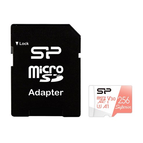 실리콘파워 micro SDXC Class10 Superior UHS-I 4K U3 A1 V30, 256GB