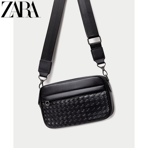 ZARA 가방 남성 사각 가죽 웨이스트백 숄더백 카세트백 핸드폰가방