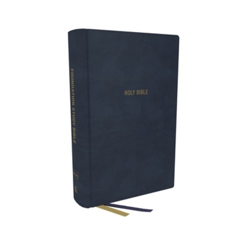 (영문도서) Nkjv Foundation Study Bible Large Print Leathersoft Blue Red Letter Thumb Indexed Comf... Imitation Leather, Thomas Nelson, English, 9780785261322