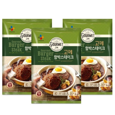 고메 함박스테이크 540g, 540g, 3개