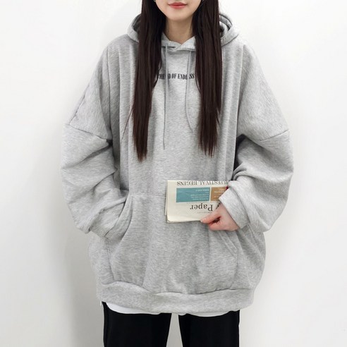 오버사이즈 루즈핏 후드티