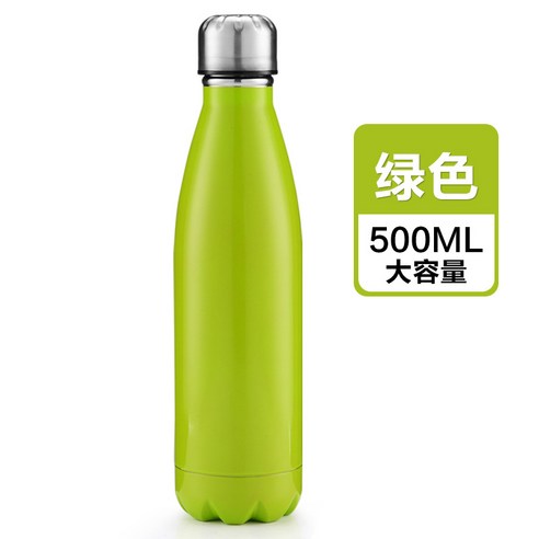 보온컵 이중운동 주전자병 304 스테인리스강 볼링컵, 매트 그린 500ML, .