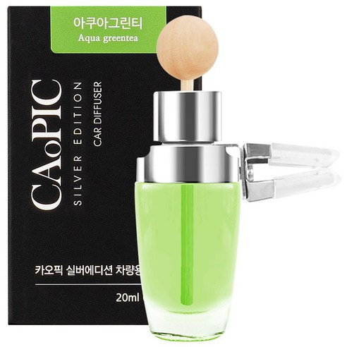 카오픽 실버에디션 차량용 송풍구 디퓨저 20ml, 1개, 아쿠아그린티