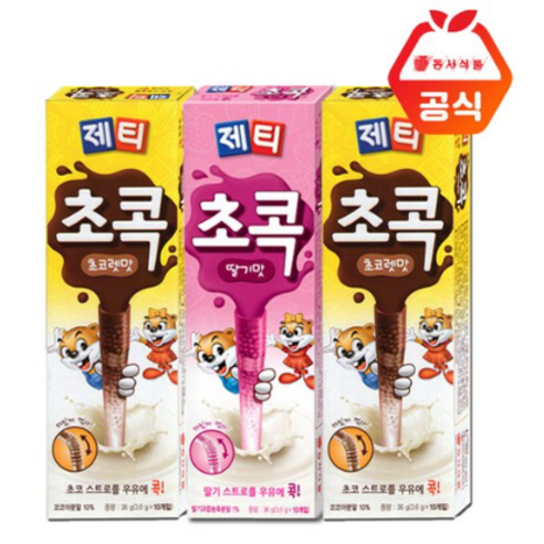 제티 초콕 초코렛만 10개입x2개+딸기맛 10개입 총30개입 딸기맛, 3세트, 36g