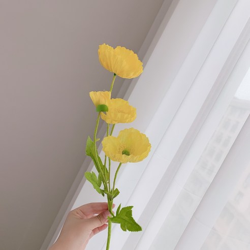 DFMEI 인사이드 꽃다발 가짜 화우미인 방 꾸미기 피크닉 포토도구 펜션소프트룩, DFMEI 옐로우, 하나