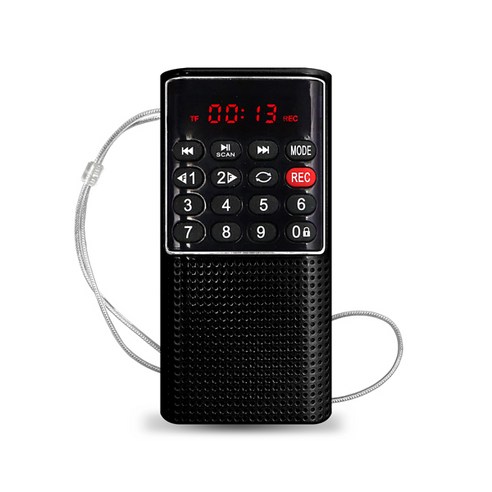 인켈 미니 포켓 라디오 IK-PR190, 블랙