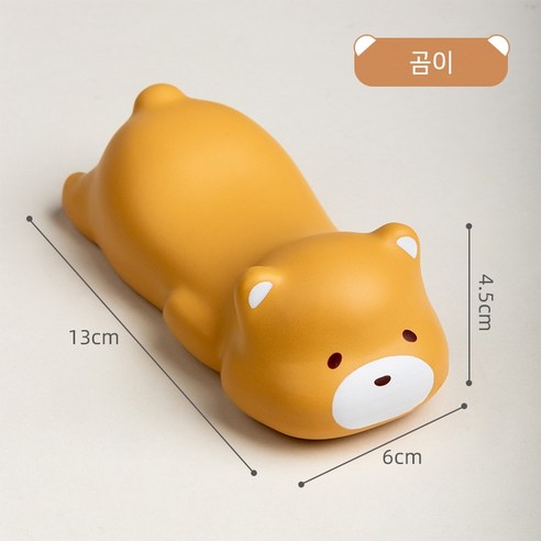 말랑애니멀즈 마우스 손목 받침대, 곰이, 1개