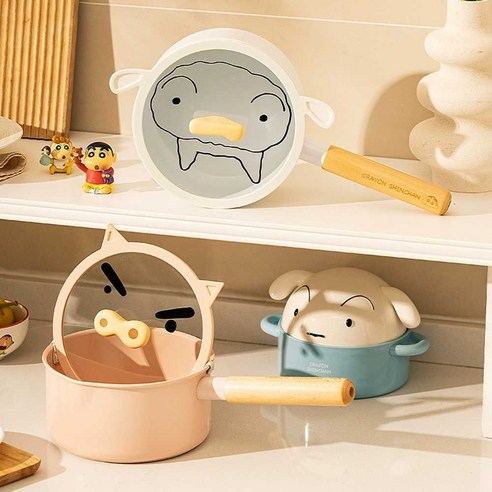 요리 시간을 즐겁고 편리하게 만드는 귀여운 짱구 라면냄비 밀크팬