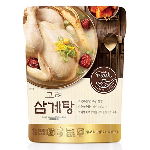 아워홈 고려삼계탕, 800g, 30개