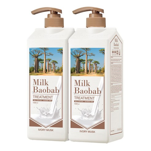 밀크바오밥 트리트먼트 아이보리머스크향, 1000ml, 2개
