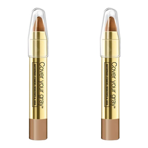 커버유어그레이 헤어 컬러 터치 업 워터프루프 2.9g, Medium Brown, 2개