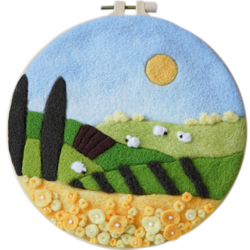 양모펠트 추천 상품아트세상 DIY 양모펠트 인테리어 소품 액자 만들기 세트, C, 1세트 제품 사진