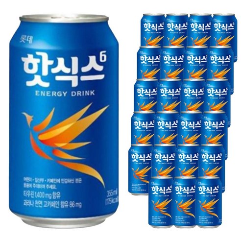 [제트스카이]롯데칠성음료 핫식스, 355ml, 24캔