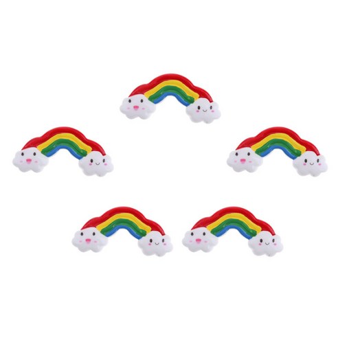 5pcs 미니어처 요정 정원 마이크로 무지개 풍경 홈 정원 장식은 즙이 많은 분재 diy 조경 장식으로 사용할 수, 3, L, 설명