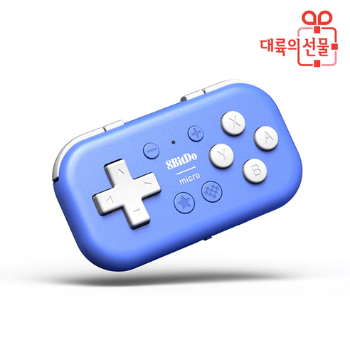 8Bitdo 무선 마이크로 블루투스 미니 초소형 컨트롤러, 1개, MICRO 컨트롤러 블루 (USB-C)