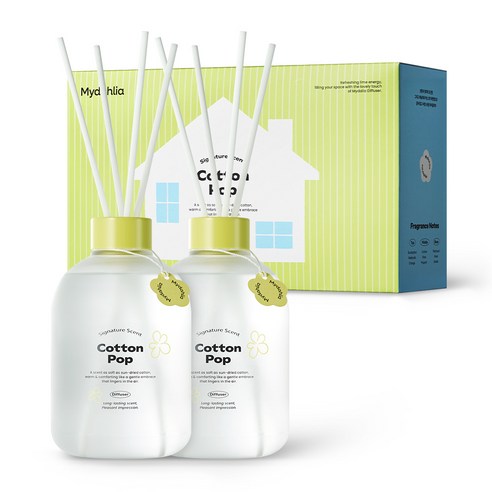 마이달리아 시그니처 센트 디퓨저, 2개, 500ml, 코튼 팝