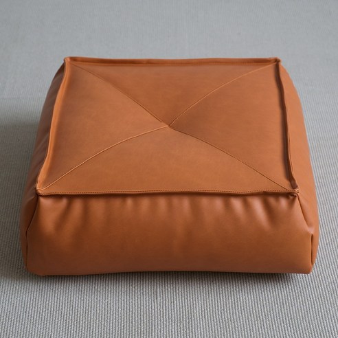 가죽 게으른 쿠션 다타미 쿠션, 나파-댄샤 오렌지, 매체 (55*55*15cm)/EPP 입자