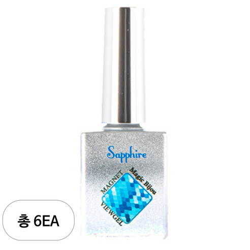 뷰젤 마그넷젤 매직비쥬 컬러젤, Sapphire, 6개, 10ml