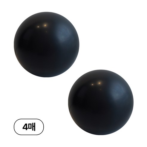 디어플레이스 90cm 대형 원형 풍선, 4매, 22_블랙