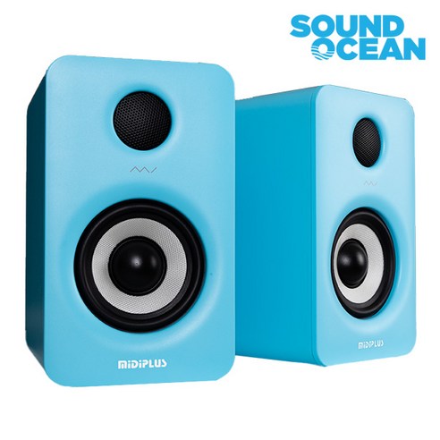 미디플러스 스튜디오 모니터 스피커 MIDIPLUS Studio Monitor PC-Fi Speakers, MI3 V2 Blue 블루투스 (1조=2통)