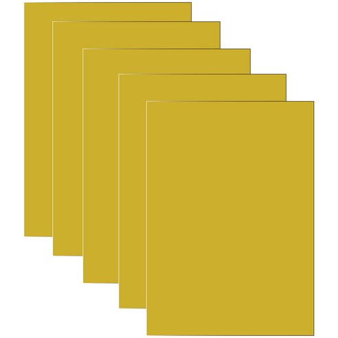 다한진 컬러 포맥스판 A3(297mm*420mm*3T) 두께3mm 교재용 미술용 DIY용, 5개, 노랑색