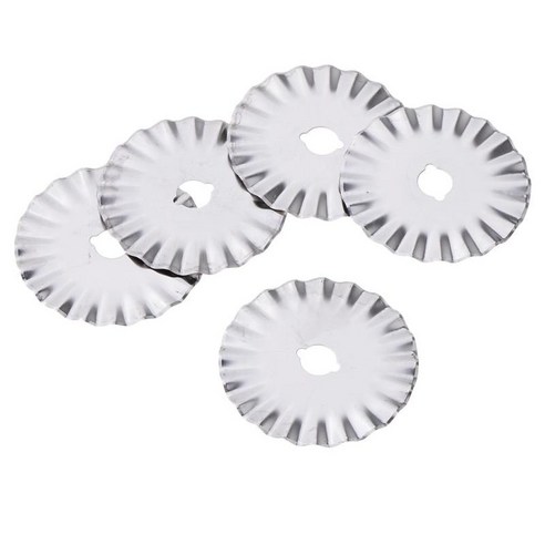 5 조각 45mm 웨이브 로터리 커터 블레이드 퀼트 가죽 케이스 포함 DIY, 설명, 합금강