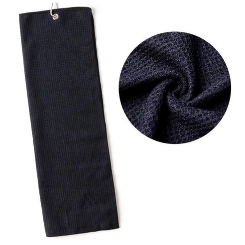 골프 용품 수건 액세서리 타올 볼 공 채 볼타올 타월 관리 필드 공닦는수건 손 얼굴 땀 대형, 블랙, 1개