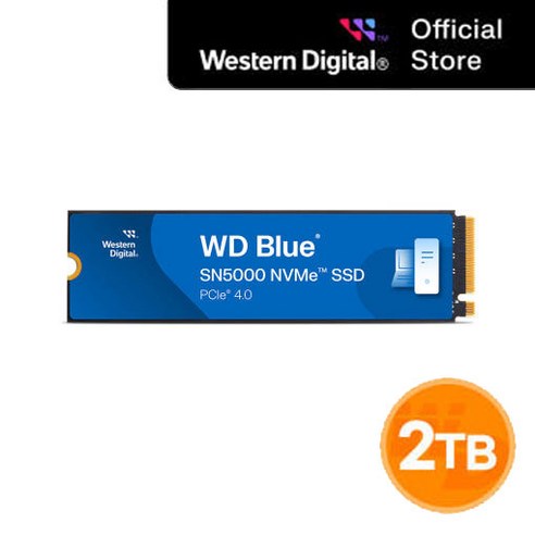 WD Blue SN5000 M.2 2280 NVMe SSD, WDS200T4B0E, 2TB