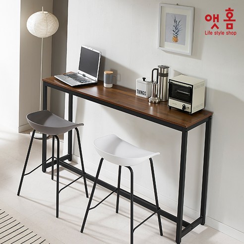 앳홈 메이드 스틸 홈바 1500, 색상:멀바우