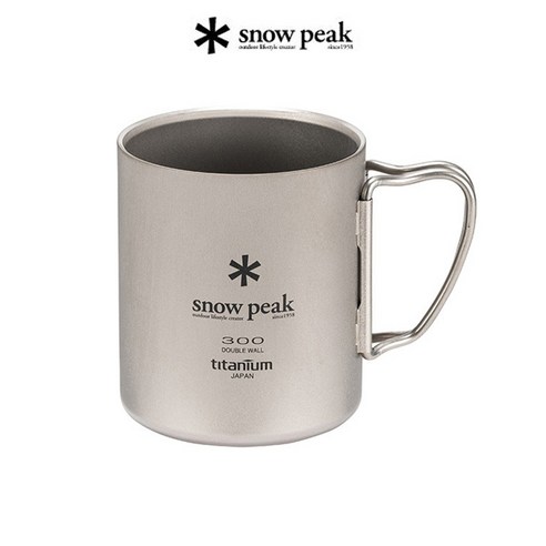 스노우피크 더블월 더블머그 300 티타늄 snow peak MG-152, 실버, 1개