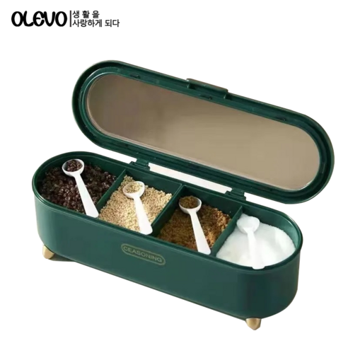 OLEVO 북유럽 스타일 부엌 향신료 저장 상자, 주황색